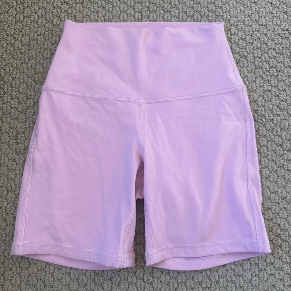 Lululemon Align High Rise Shorts Pink Womenโs Size 4 EUC